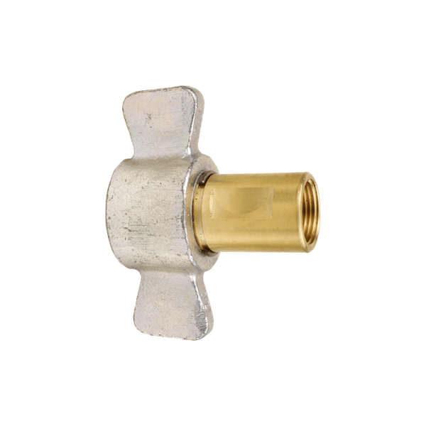 98 SERIES SCREW-TO-CONNECT COUPLINGS WITH WING NUT (BRASS, CARBON STEEL) POPPET VALVE