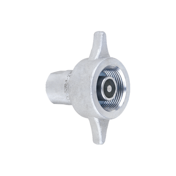 99 SERIES SCREW-TO-CONNECT COUPLINGS WITH WING NUT (CARBON STEEL) POPPET VALVE